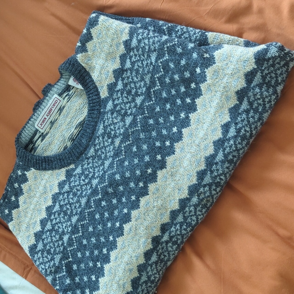 Vintage John Ashford Shetland Wool Sweater